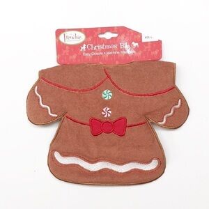 NEW Frenchie Mini Couture Christmas baby bib